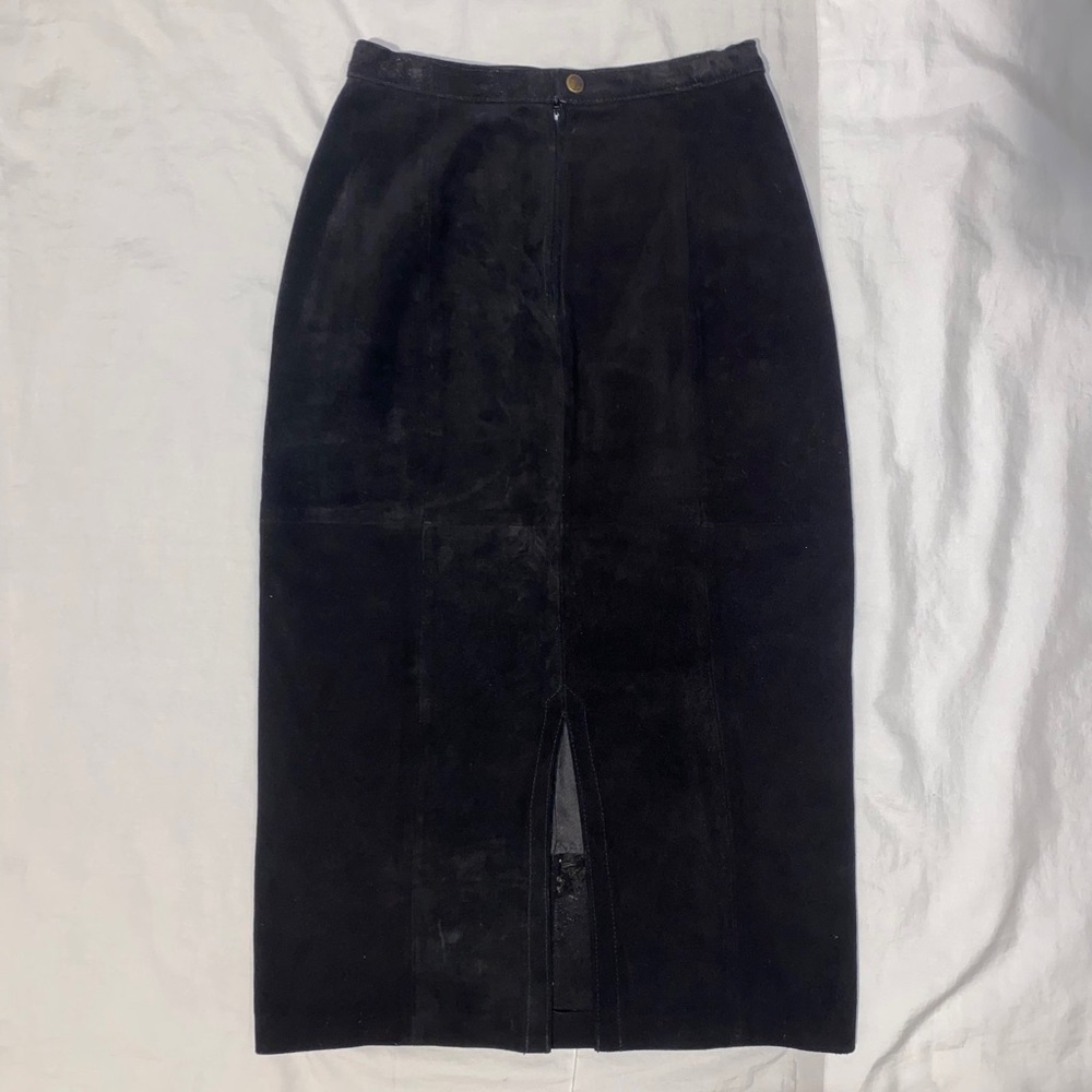Vintage Western Pioneer Wear Black Leather Southwest Biker Split